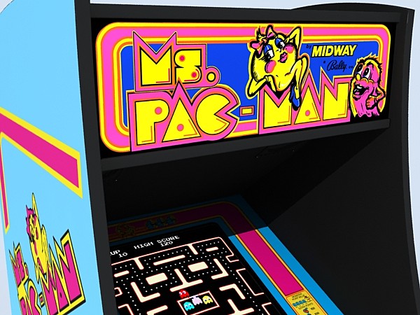 3d ms pac-man arcade - ms pac-man arcade by monkeyodoom